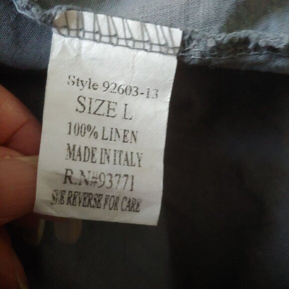 Camille & Co Linen Gray Jacket Lagenlook Lagom Minimalist Baggy Funky L Italy - Picture 14 of 14